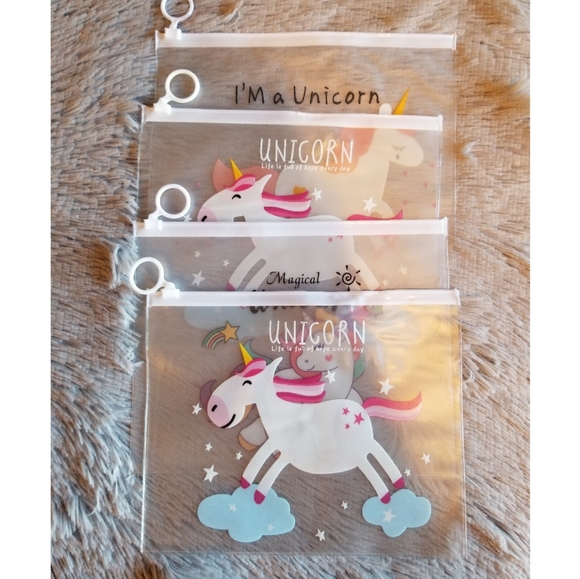 4 PC Unicorn Cosmetic/Pencil/Travel Storage Bag - Picture 3 of 3